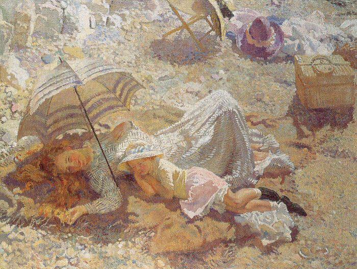 Orpen, Willam Midday on the Beach France oil painting art